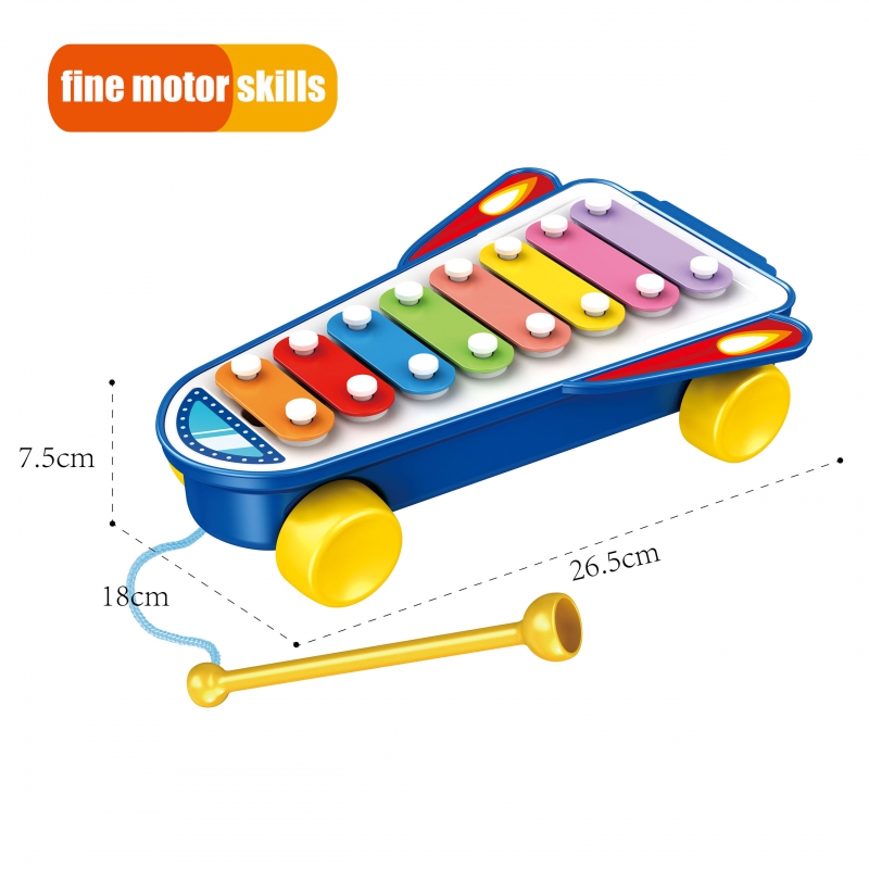 WOOPIE BABY Cymbałki Rakieta Kosmiczna Niebieska 18m+ - obrazek 2