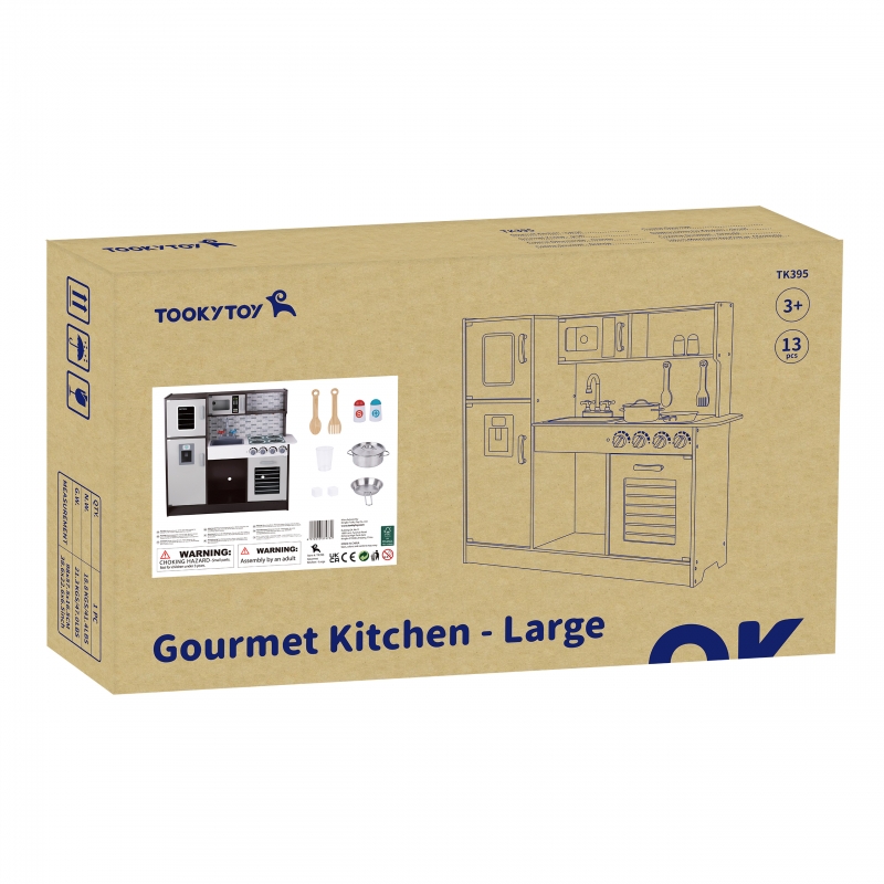 TOOKY TOY Kuchnia Drewniana Nowoczesna Akcesoria - obrazek 6
