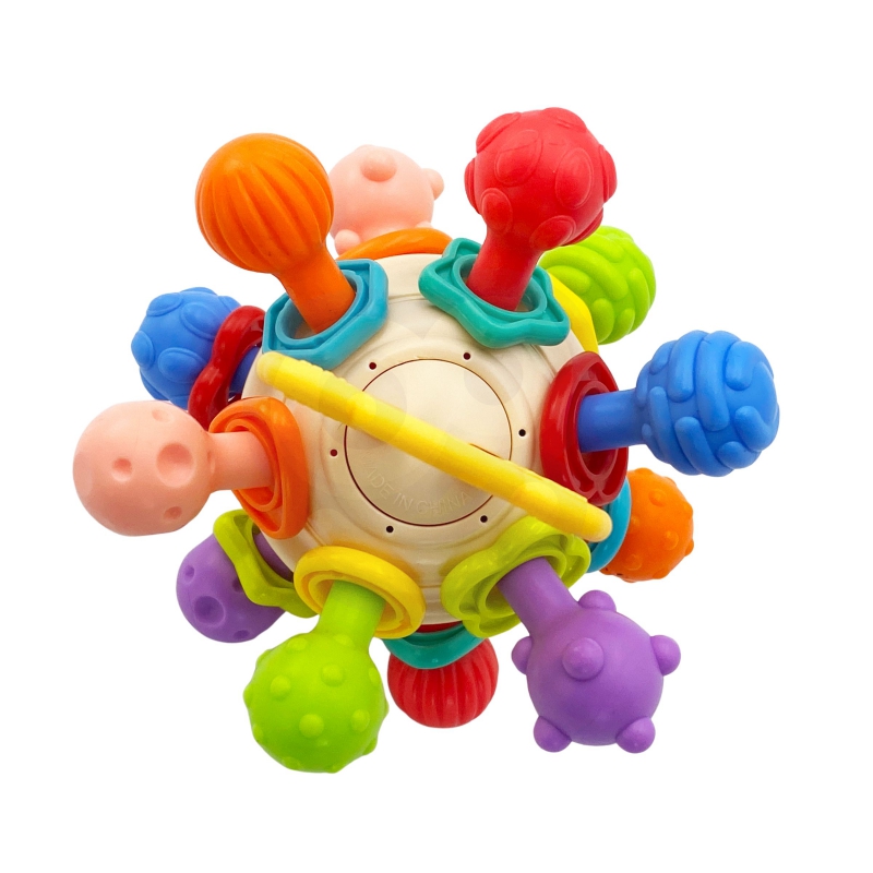 WOOPIE BABY Miękka Grzechotka 2w1 Gryzak Zabawka Sensoryczna dla Niemowląt 0m+ - obrazek 8