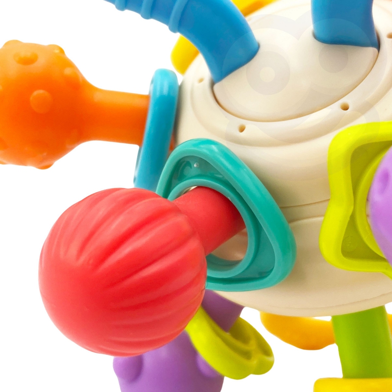 WOOPIE BABY Miękka Grzechotka 2w1 Gryzak Zabawka Sensoryczna dla Niemowląt 0m+ - obrazek 10