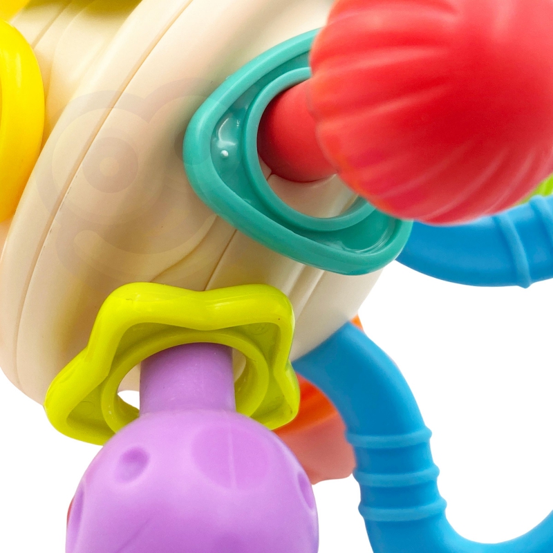 WOOPIE BABY Miękka Grzechotka 2w1 Gryzak Zabawka Sensoryczna dla Niemowląt 0m+ - obrazek 12