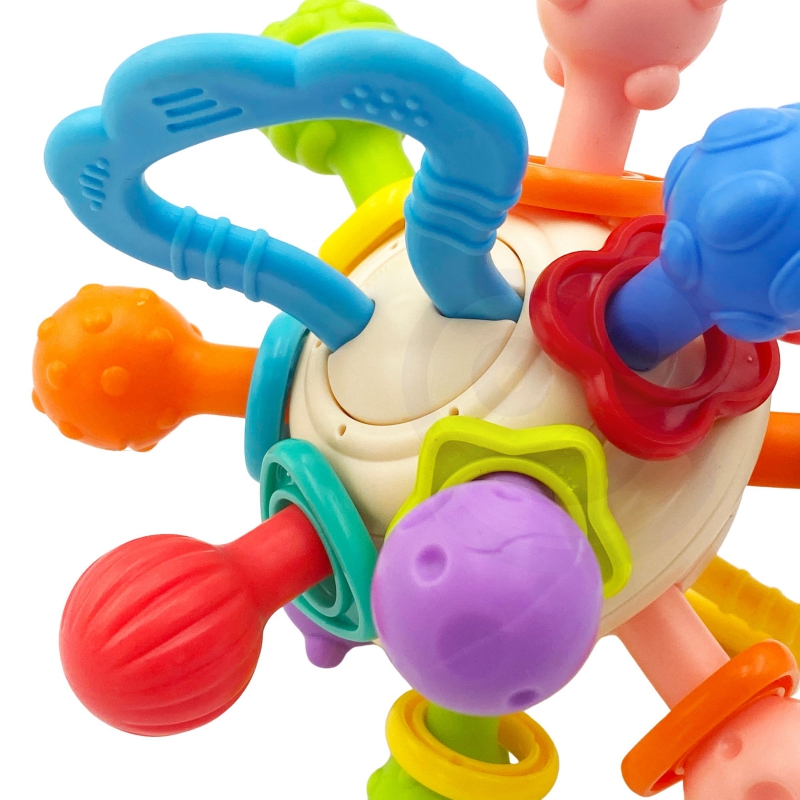 WOOPIE BABY Miękka Grzechotka 2w1 Gryzak Zabawka Sensoryczna dla Niemowląt 0m+ - obrazek 15