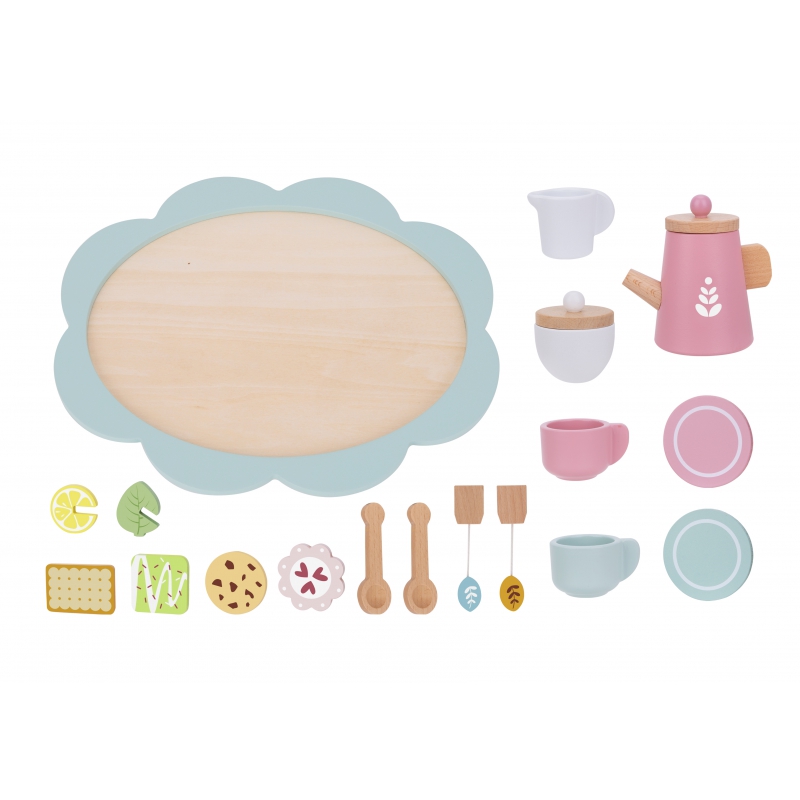 TOOKY TOY Popołudniowa Herbatka Drewniany Zestaw Serwis - obrazek 9