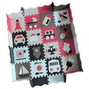 WOOPIE Mata Piankowa Pojazdy Puzzle Kojec