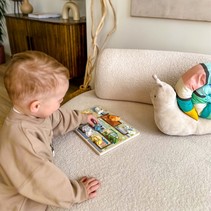 TOOKY TOY Labirynt Drewniany Pojazdy Układanka - obrazek 3