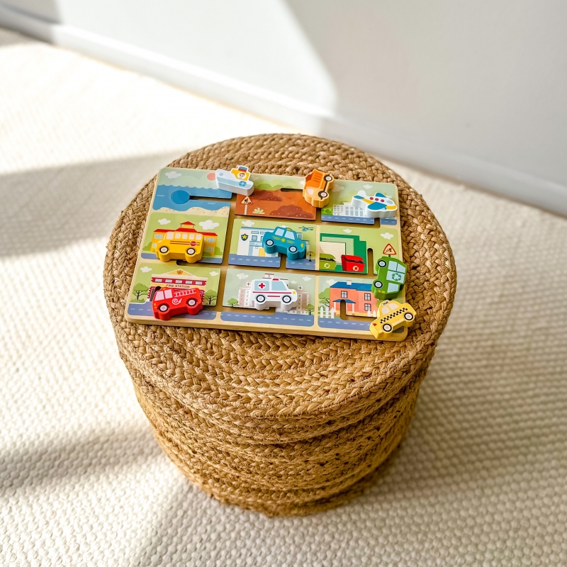 TOOKY TOY Labirynt Drewniany Pojazdy Układanka - obrazek 6