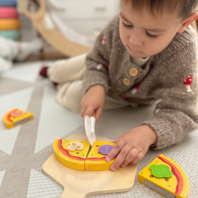 TOOKY TOY Pizzeria Drewniany Piec do Pizzy Akcesoria - obrazek 6