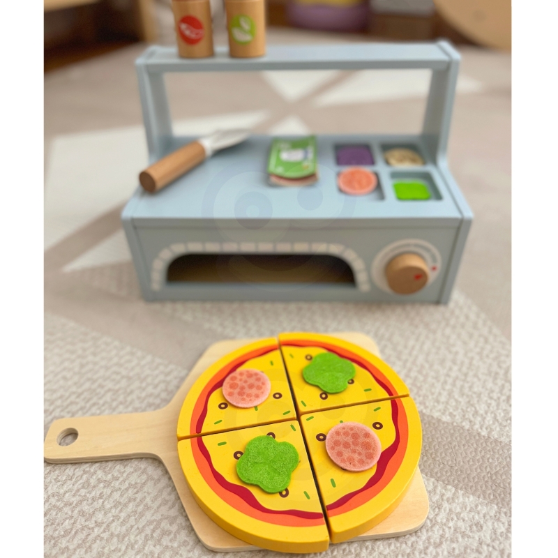 TOOKY TOY Pizzeria Drewniany Piec do Pizzy Akcesoria - obrazek 7
