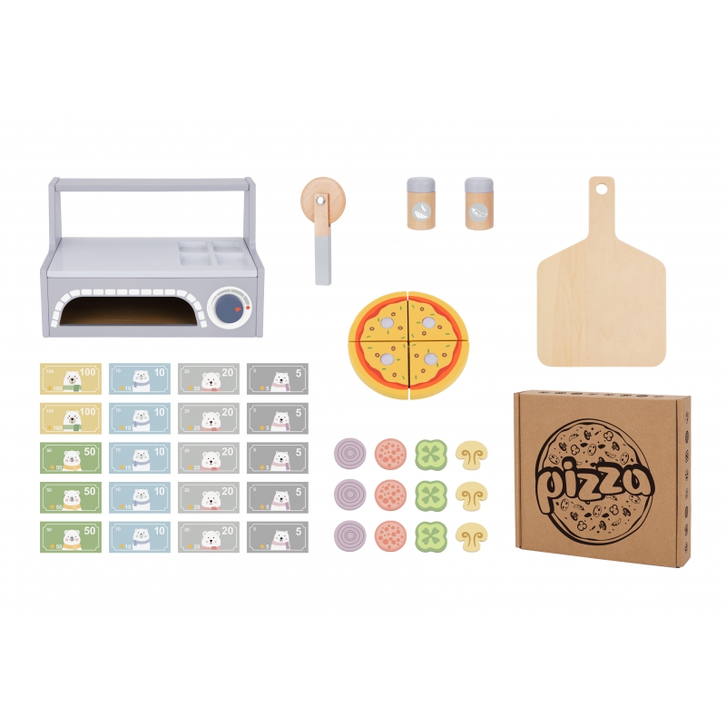 TOOKY TOY Pizzeria Drewniany Piec do Pizzy Akcesoria - obrazek 12