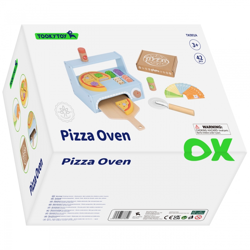 TOOKY TOY Pizzeria Drewniany Piec do Pizzy Akcesoria - obrazek 14