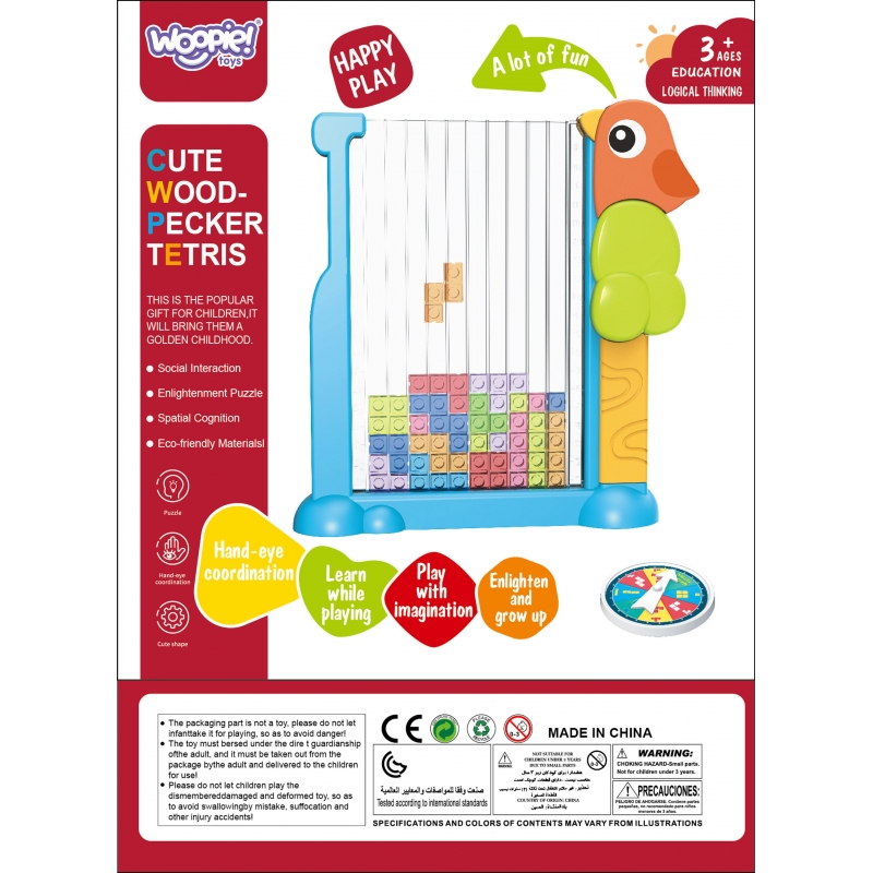 WOOPIE Gra Edukacyjna Tetris Kolorowe Klocki - obrazek 8