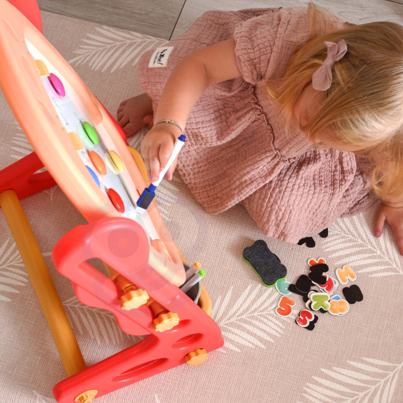 WOOPIE Dwustronna Tablica Magnetyczna do Rysowania i Nauki Liczb oraz Liter 56 el. - obrazek 4