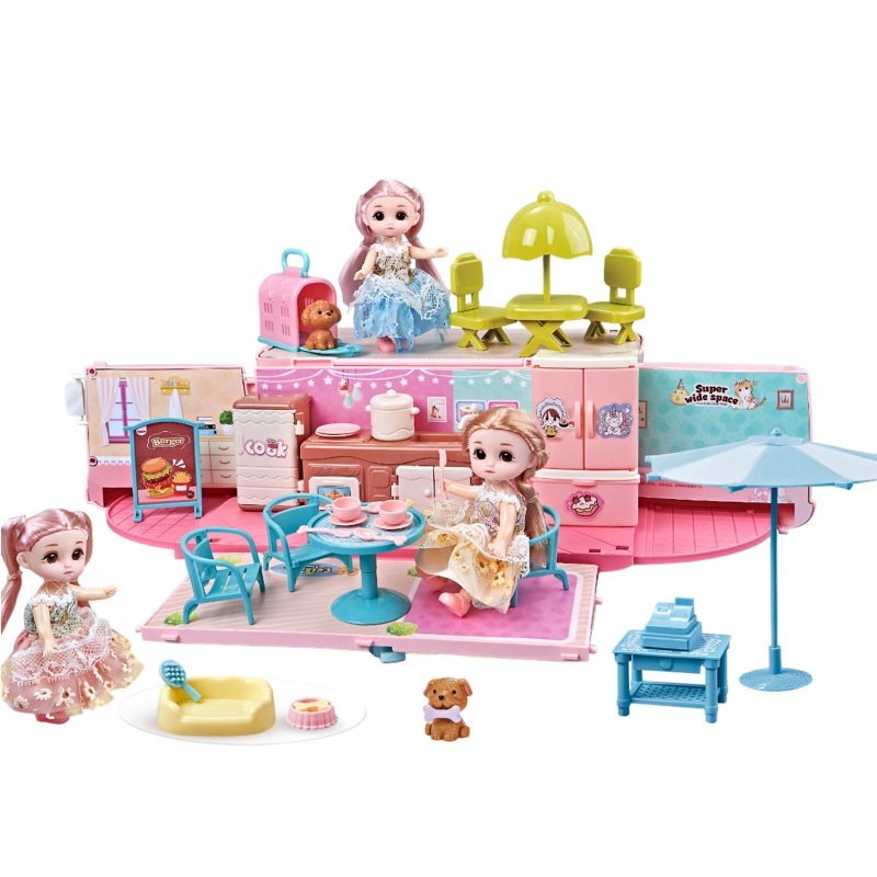 WOOPIE Kamper 2w1 Domek XXL Zestaw dla Lalek