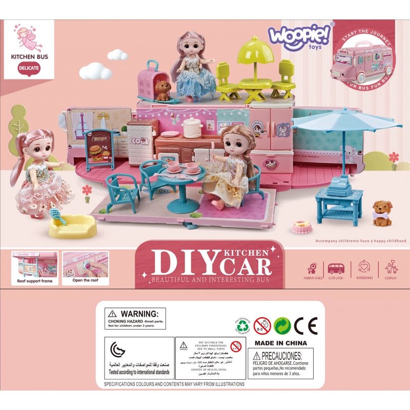 WOOPIE Kamper 2w1 Domek XXL Zestaw dla Lalek - obrazek 5