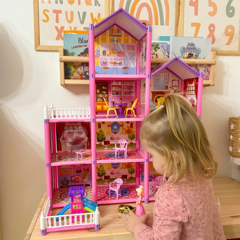 WOOPIE Mega Willa Domek dla Lalek LOVELY HOUSE 194 el. - obrazek 2