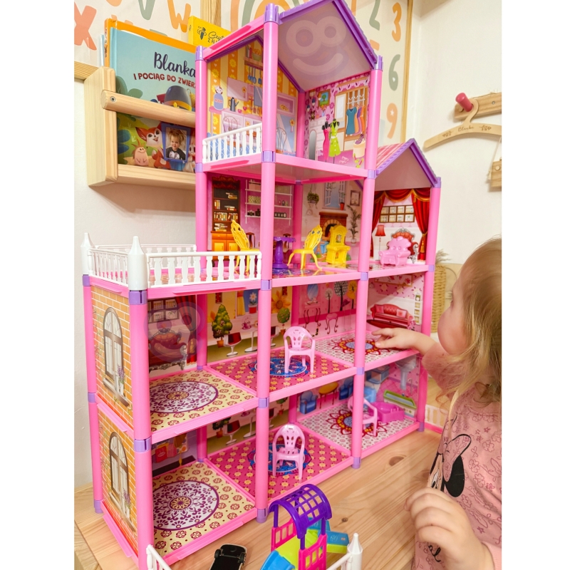 WOOPIE Mega Willa Domek dla Lalek LOVELY HOUSE 194 el. - obrazek 4
