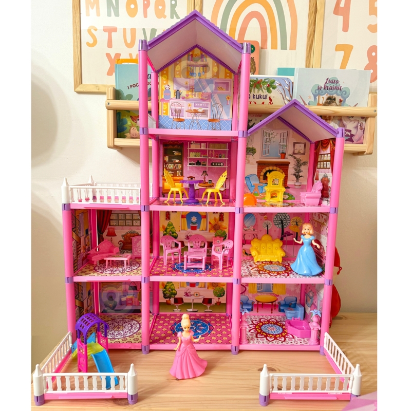WOOPIE Mega Willa Domek dla Lalek LOVELY HOUSE 194 el. - obrazek 5