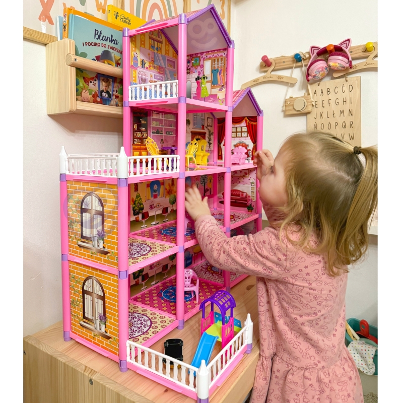 WOOPIE Mega Willa Domek dla Lalek LOVELY HOUSE 194 el. - obrazek 6