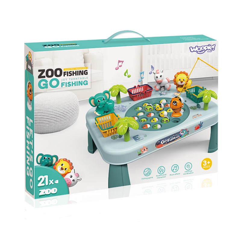 WOOPIE Gra Zręcznościowa Łowienie Ryb Interaktywny Stolik Zielony - obrazek 5