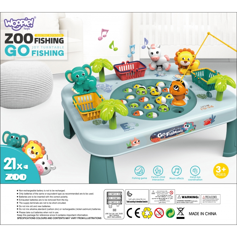 WOOPIE Gra Zręcznościowa Łowienie Ryb Interaktywny Stolik Zielony - obrazek 6