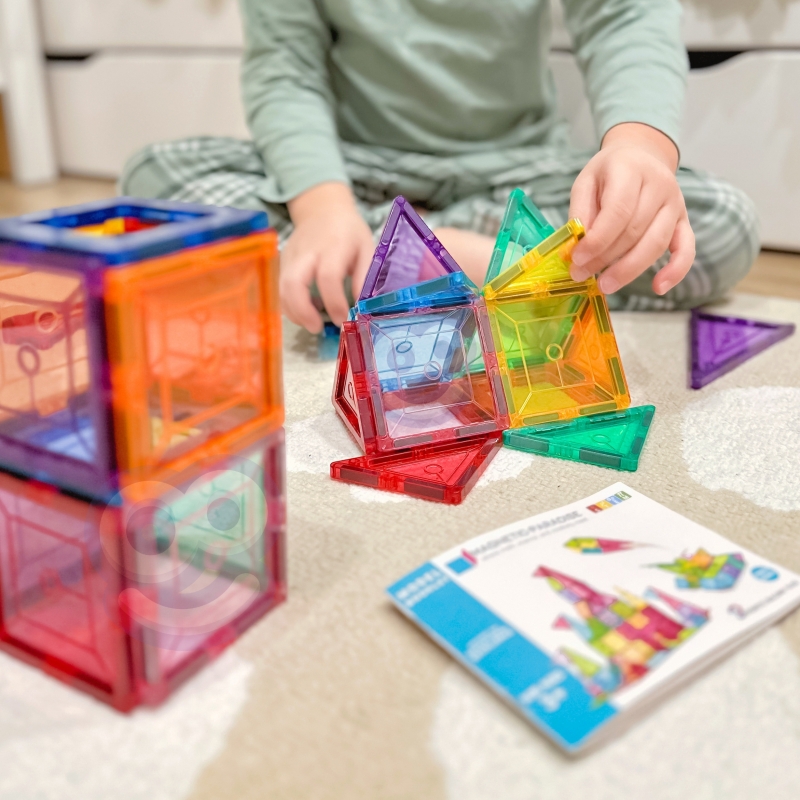 WOOPIE Magnetyczne Klocki Konstrukcyjne Montessori 3D - obrazek 4