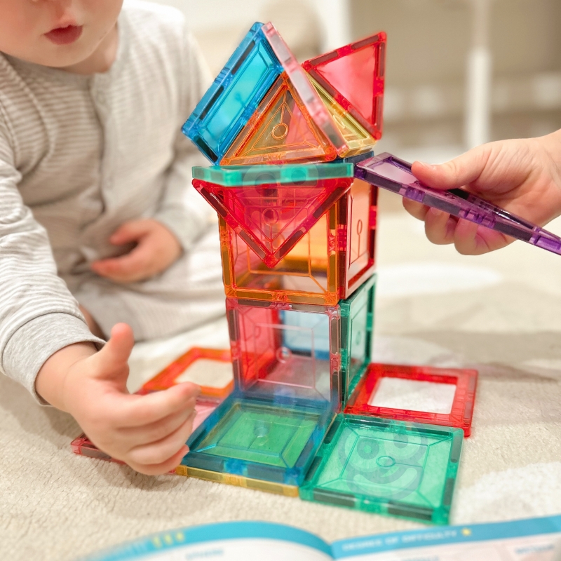 WOOPIE Magnetyczne Klocki Konstrukcyjne Montessori 3D - obrazek 6