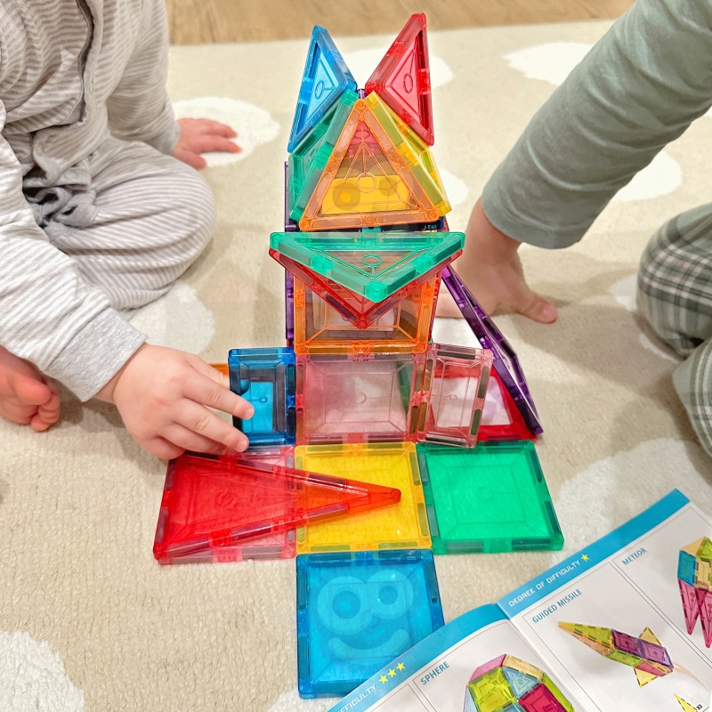 WOOPIE Magnetyczne Klocki Konstrukcyjne Montessori 3D - obrazek 7