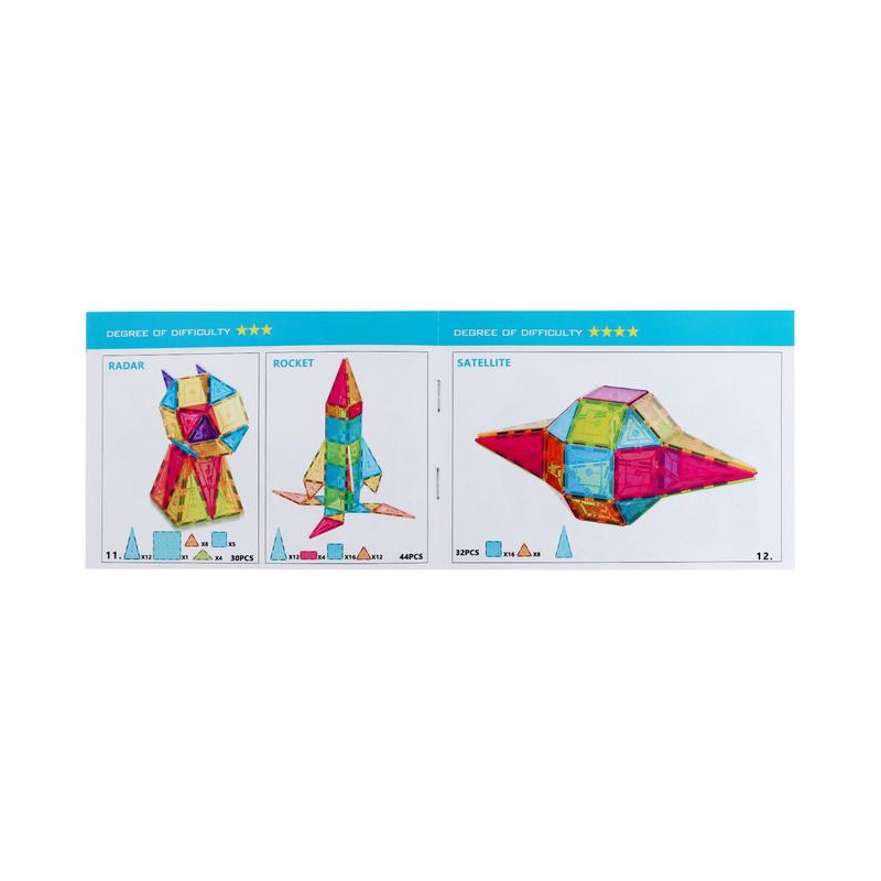 WOOPIE Magnetyczne Klocki Konstrukcyjne Montessori 3D - obrazek 13