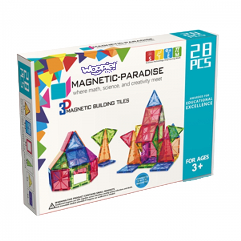 WOOPIE Magnetyczne Klocki Konstrukcyjne Montessori 3D - obrazek 14