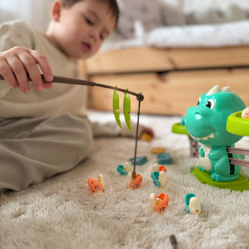 WOOPIE Waga Szalkowa Równoważnia Gra Łowienie Dinozaurów Rybek Nauka Liczydło - obrazek 5