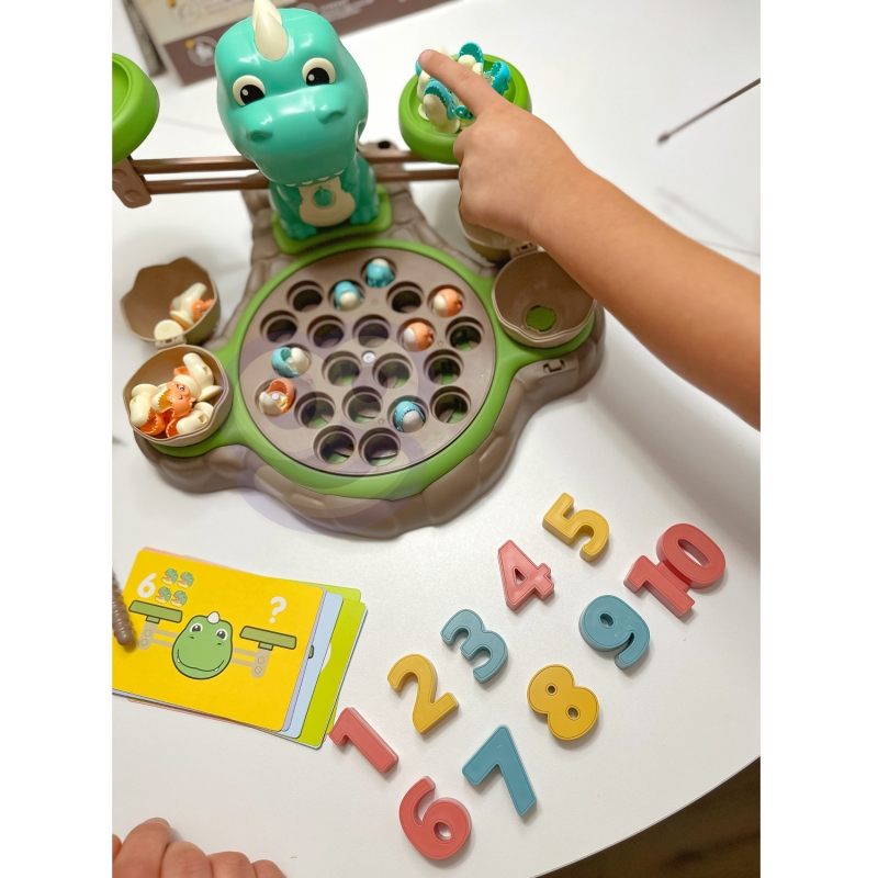 WOOPIE Waga Szalkowa Gra Łowienie Małych Prehistorycznych Dinozaurów Nauka Liczydło - obrazek 2