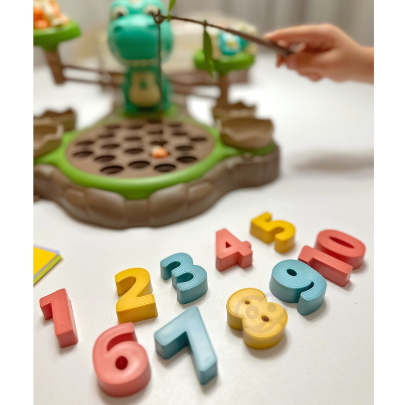 WOOPIE Waga Szalkowa Gra Łowienie Małych Prehistorycznych Dinozaurów Nauka Liczydło - obrazek 6