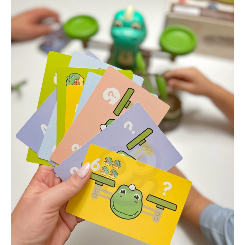 WOOPIE Waga Szalkowa Gra Łowienie Małych Prehistorycznych Dinozaurów Nauka Liczydło - obrazek 7