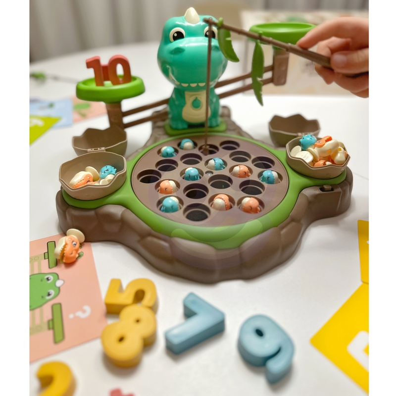 WOOPIE Waga Szalkowa Gra Łowienie Małych Prehistorycznych Dinozaurów Nauka Liczydło - obrazek 11