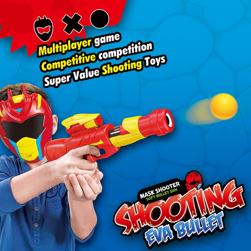 WOOPIE Zestaw Pistolet Karabin Na Piankowe Kulki + Maska Dla Dzieci Wyrzutnia Automatyczna 11 el. - obrazek 12