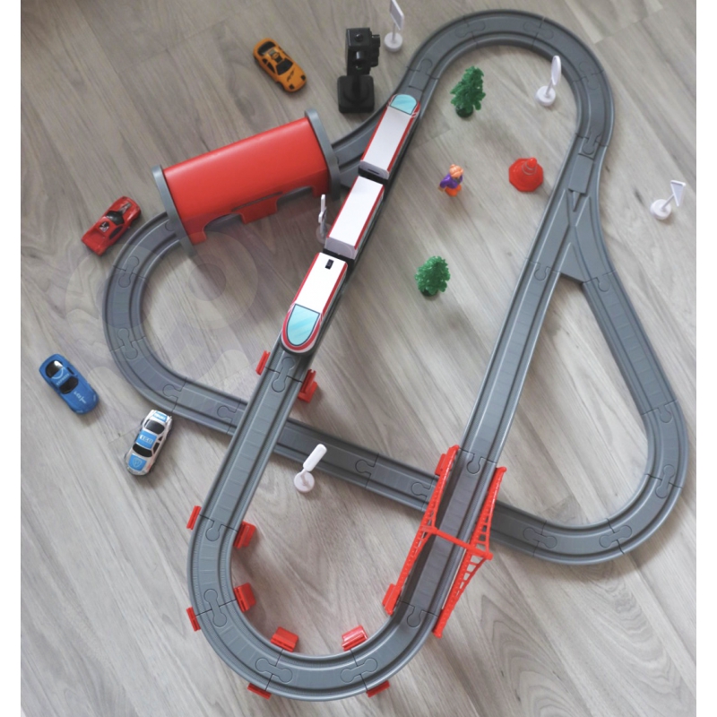 WOOPIE Kolejka Elektryczna Tor Most Tunel 80 el. - obrazek 6