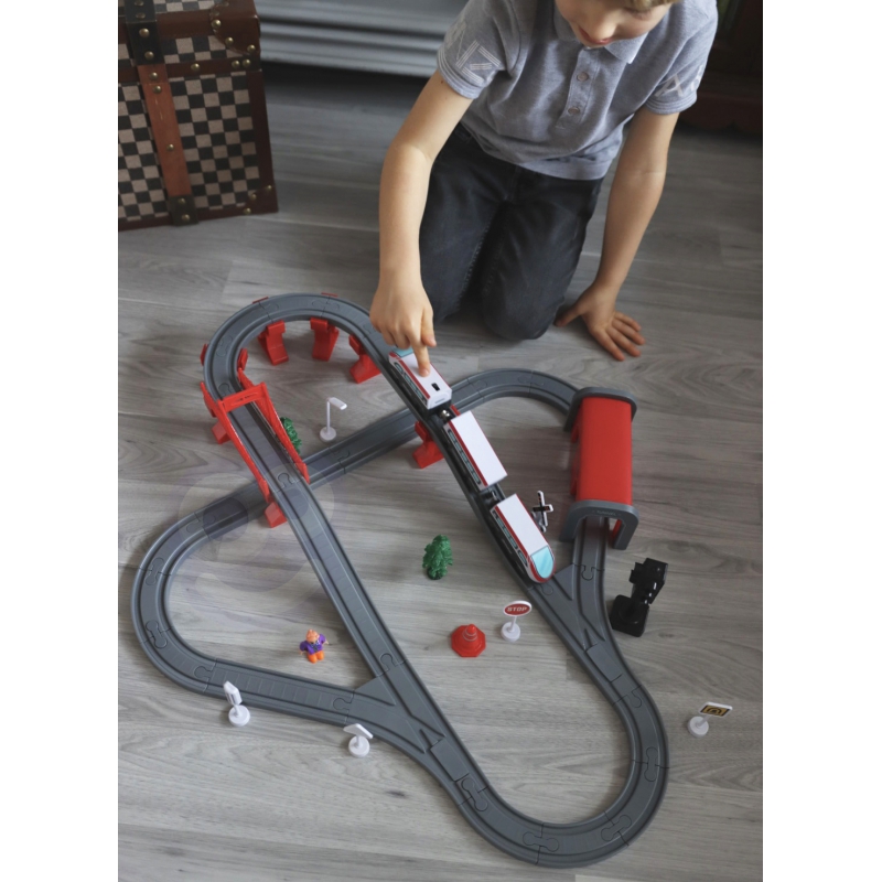 WOOPIE Kolejka Elektryczna Tor Most Tunel 80 el. - obrazek 7