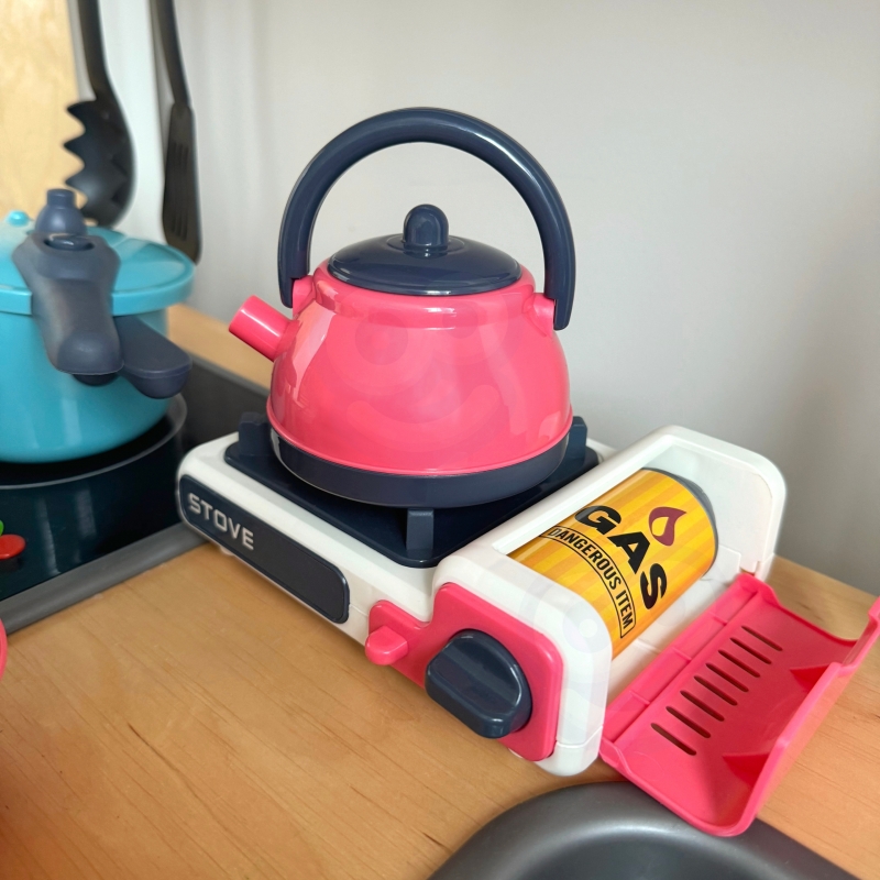 WOOPIE Zestaw Kuchenny Pomocnik Kucharza Kuchnia Gazowa Garnek Patelnia Czajnik Akcesoria - obrazek 5