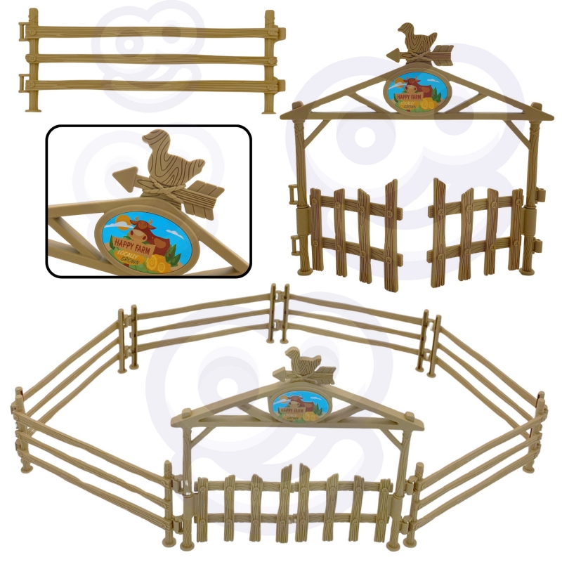 WOOPIE Zestaw Mini Farma Traktor Zwierzęta Osada Farma Rolnik Narzędzia - obrazek 9