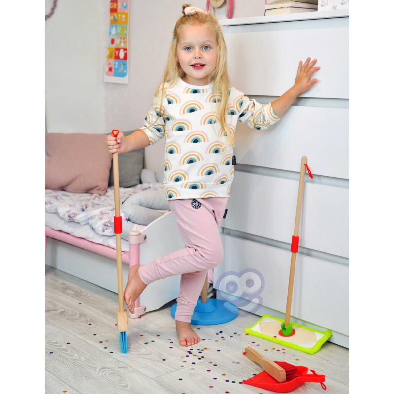 TOOKY TOY Drewniany Zestaw do Sprzątania dla Dzieci 6 el. - obrazek 2