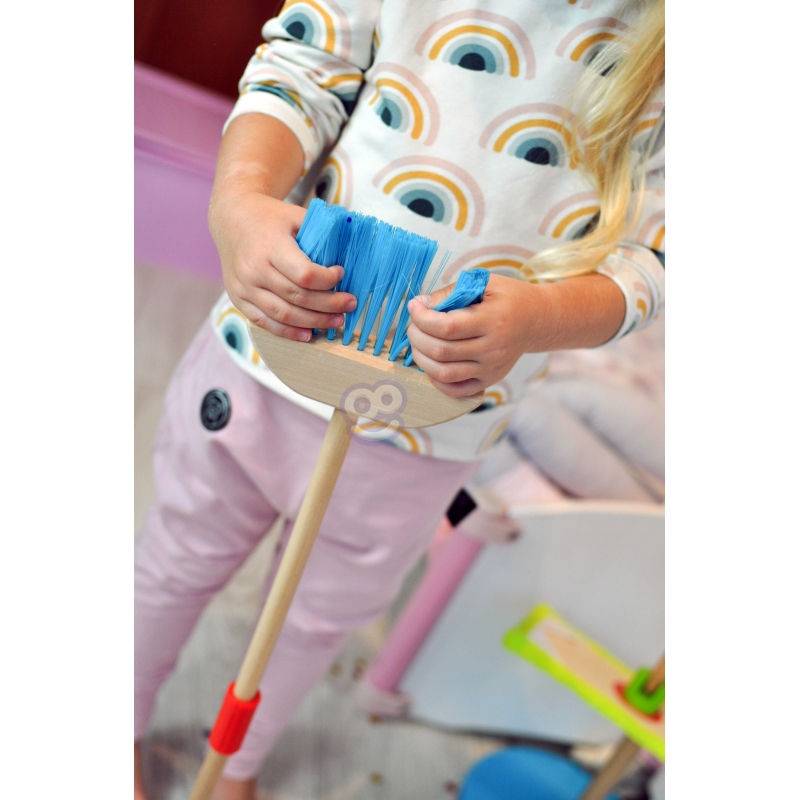 TOOKY TOY Drewniany Zestaw do Sprzątania dla Dzieci 6 el. - obrazek 3