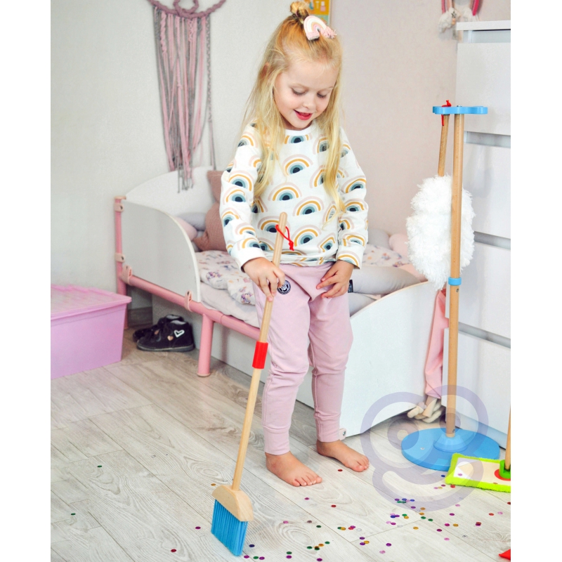 TOOKY TOY Drewniany Zestaw do Sprzątania dla Dzieci 6 el. - obrazek 5