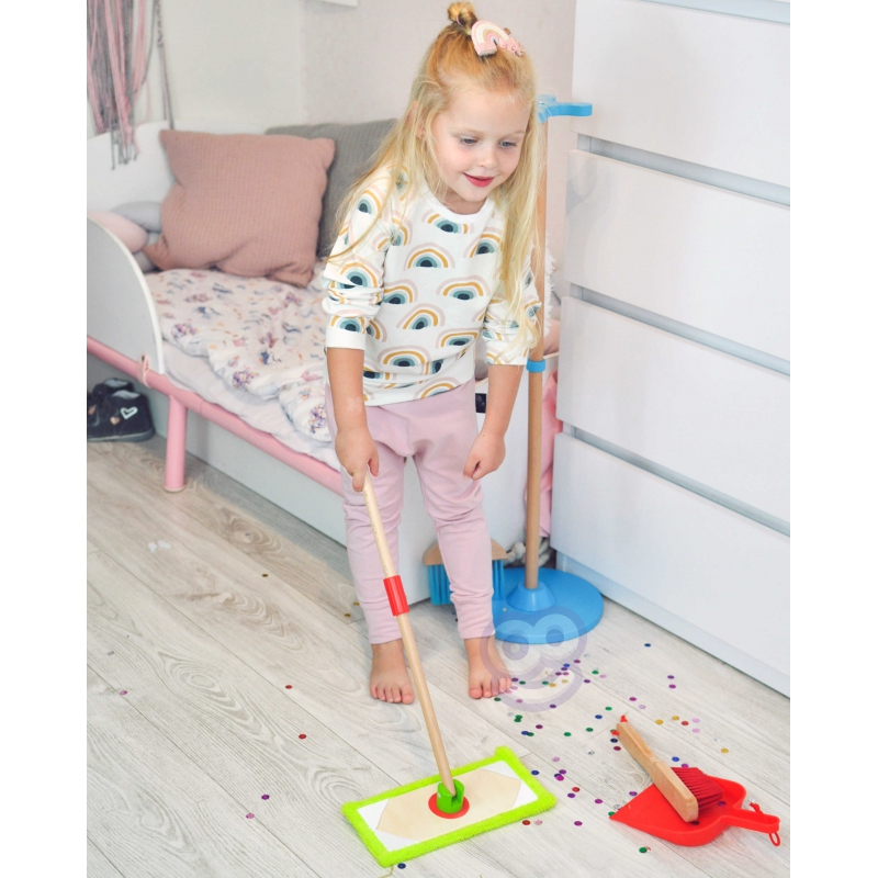 TOOKY TOY Drewniany Zestaw do Sprzątania dla Dzieci 6 el. - obrazek 6