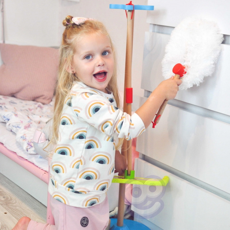 TOOKY TOY Drewniany Zestaw do Sprzątania dla Dzieci 6 el. - obrazek 9