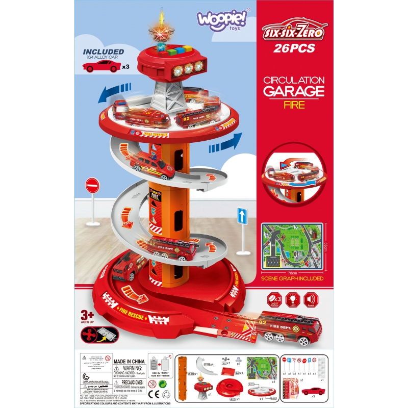 WOOPIE Tor Spirala Garaż dla Samochodzików 3 szt. - obrazek 16