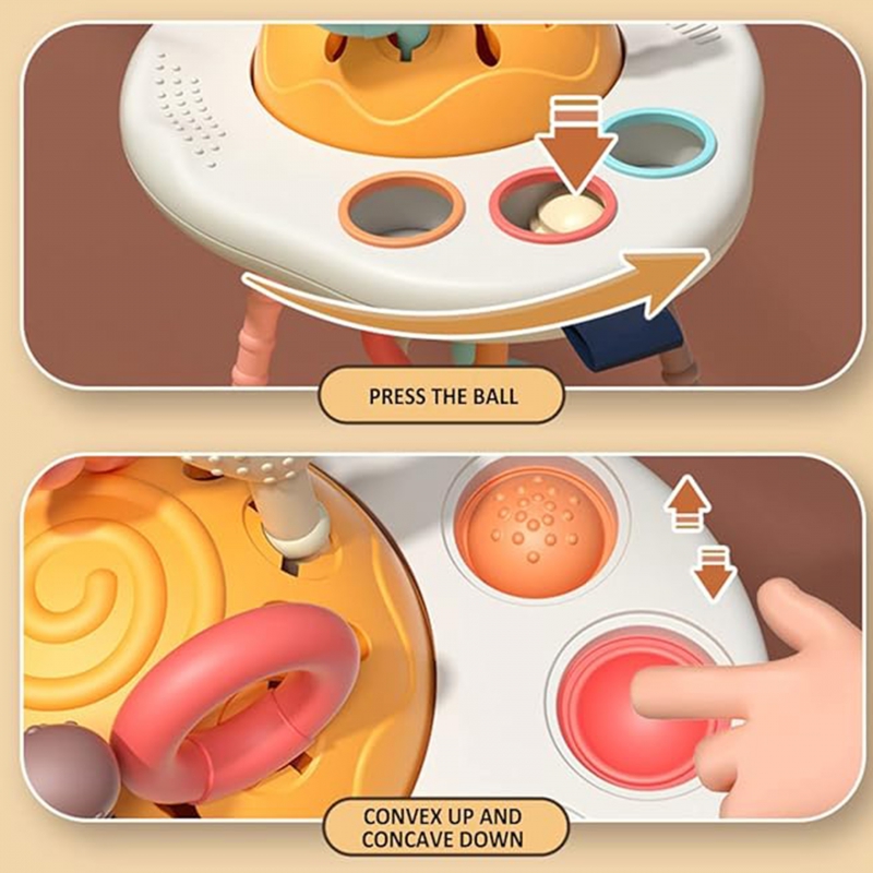 WOOPIE BABY Zabawka Sensoryczna Montessori Gryzak Grzechotka Wielofunkcyjny UFO - obrazek 8