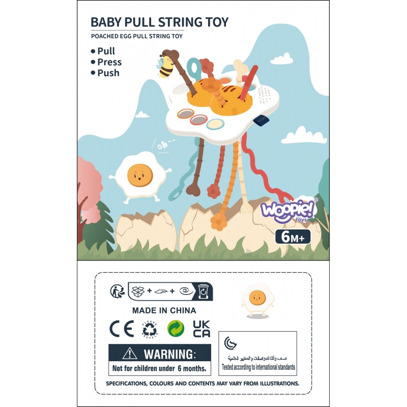 WOOPIE BABY Zabawka Sensoryczna Montessori Gryzak Grzechotka Wielofunkcyjny UFO - obrazek 10