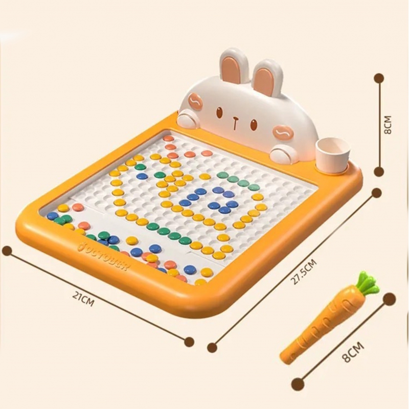 WOOPIE Tablica Magnetyczna Montessori MagPad Do Rysowania Królik Marchewka - obrazek 7