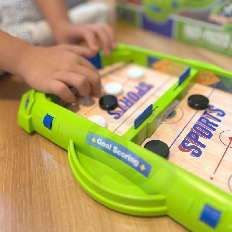 WOOPIE Gra Zręcznościowa 2w1 Mini Hokej Wyścigi - obrazek 3