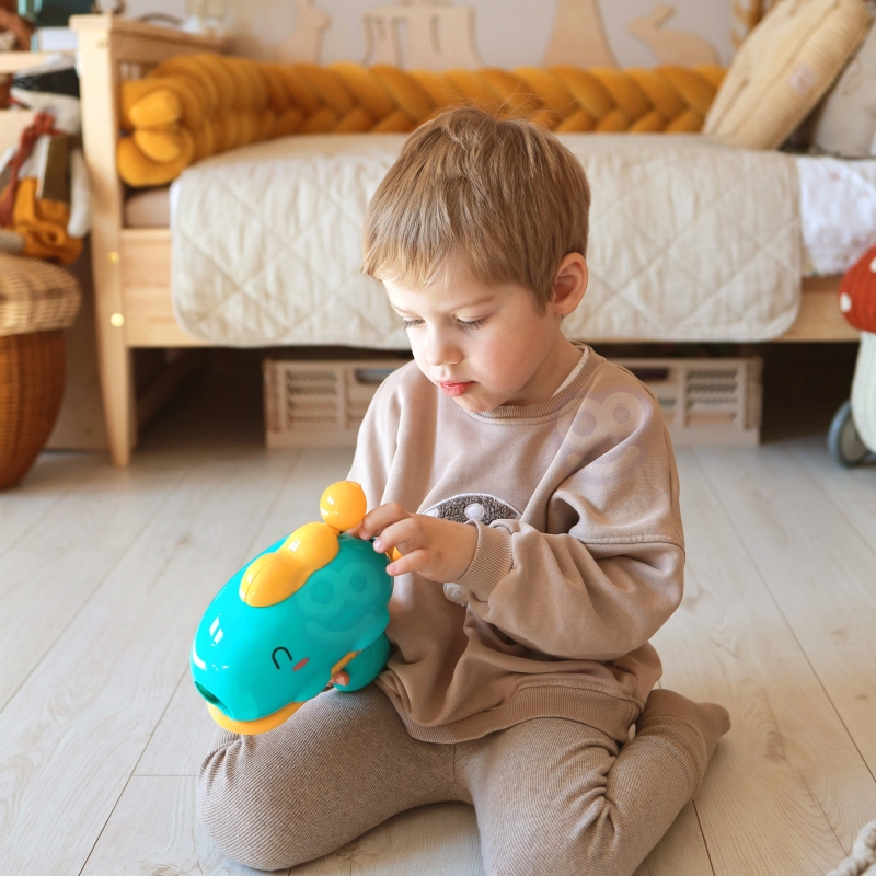 WOOPIE Gra w Rzutki Pistolet Dinozaur na Kulki Rzepy Tarcza Punkty Strzelanie - obrazek 9